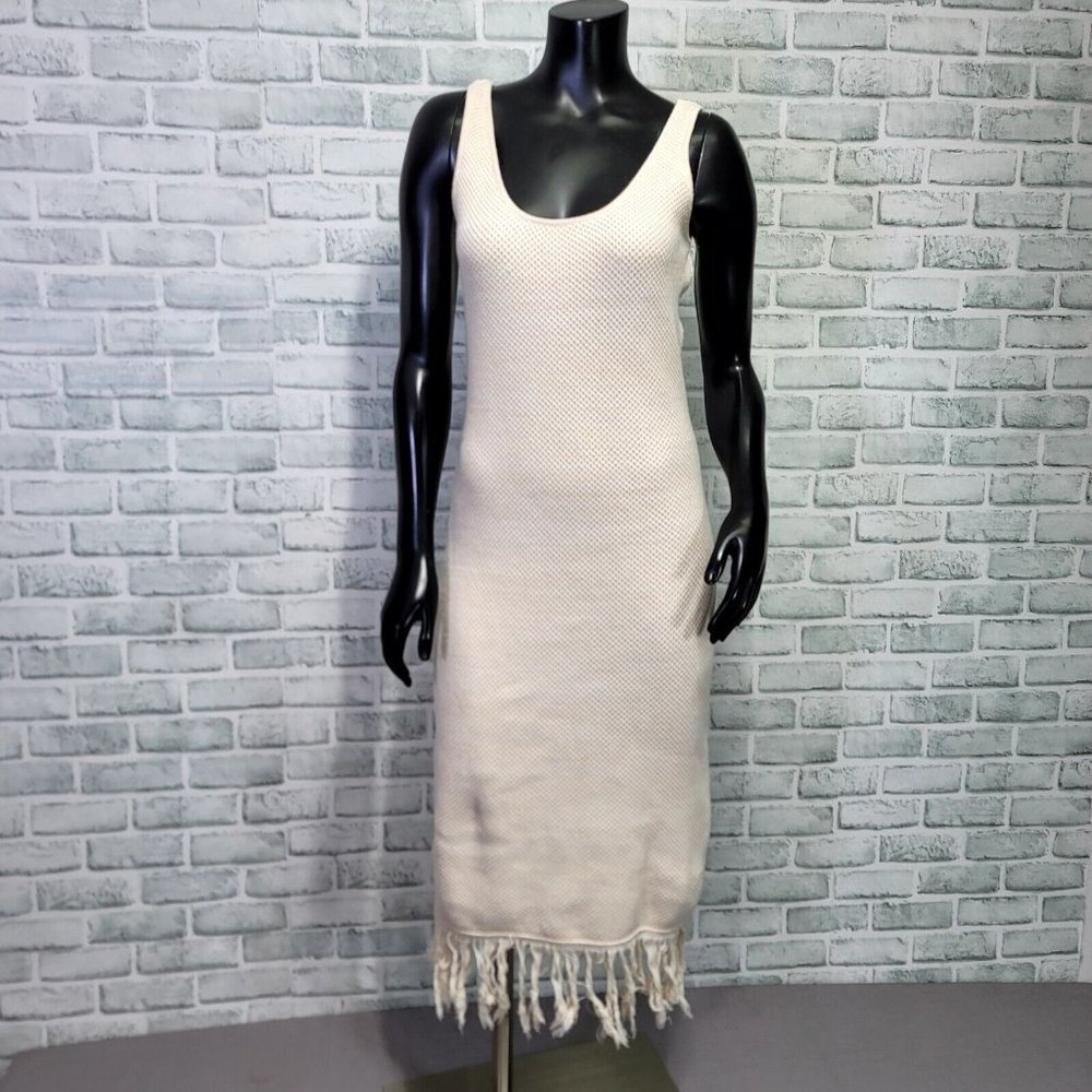 Future Collective Womens S/M‎ Alani Noelle Crochet Fringe Midi Dress